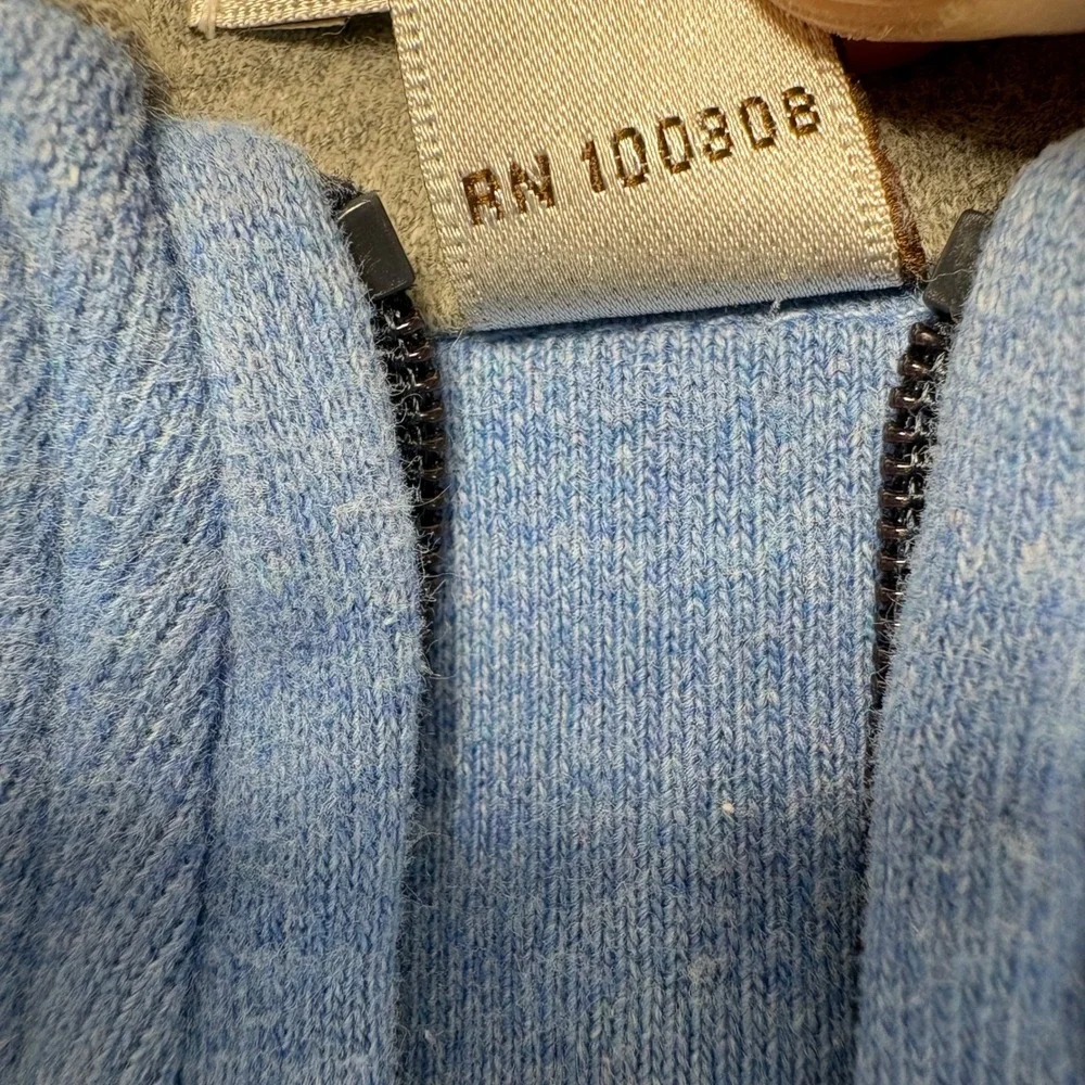 Peter Millar Mens XL Light Blue 100% Cotton 1/4 Zip Pullover Sweater